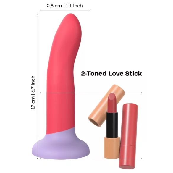 Dreamtoys Love Signal - tofarget silikon­dildo medium (rød)