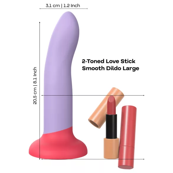 Dreamtoys Love Signal - tofarget silikon­dildo stor (lilla)