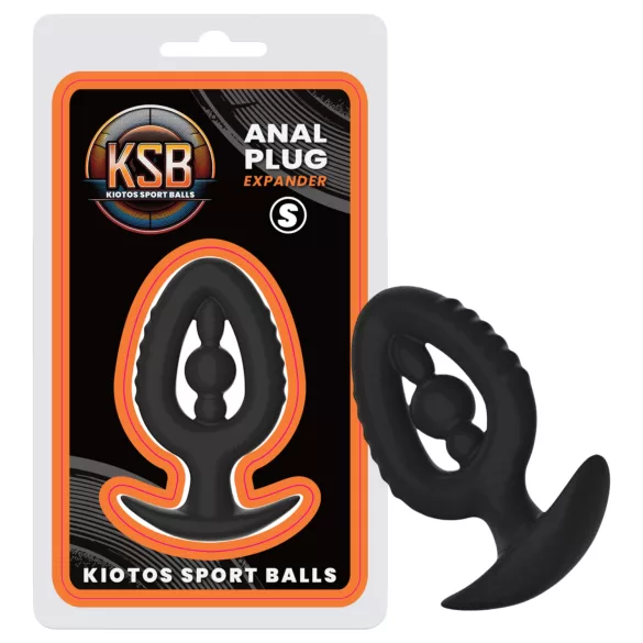 Kiotos - silikon analplugg med dilatator S (svart)