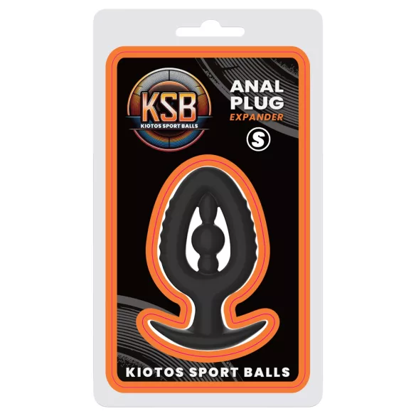 Kiotos - silikon analplugg med dilatator S (svart)
