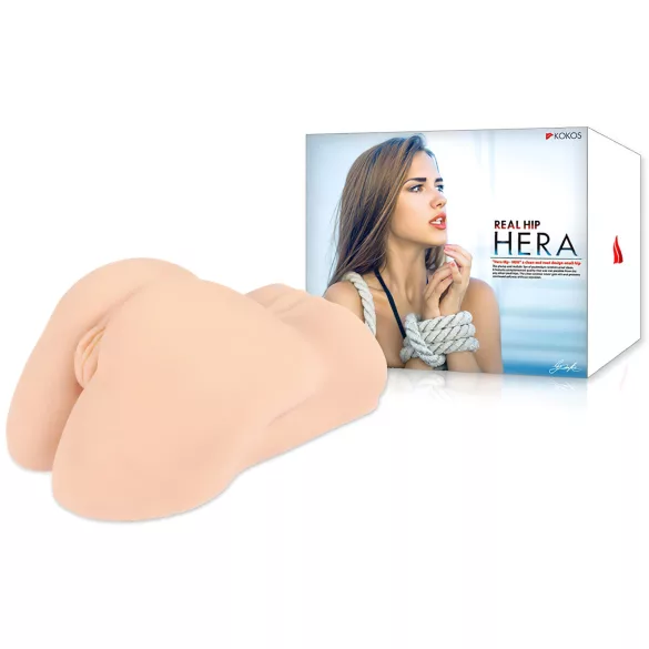 Kokos Hera - realistisk torso-onani­dukke med vagina og rumpe (hudfarget)