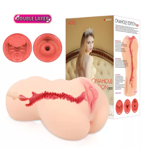 Kokos Onahole 001 XL - realistisk kunstig vagina-masturbator (hudfarget)