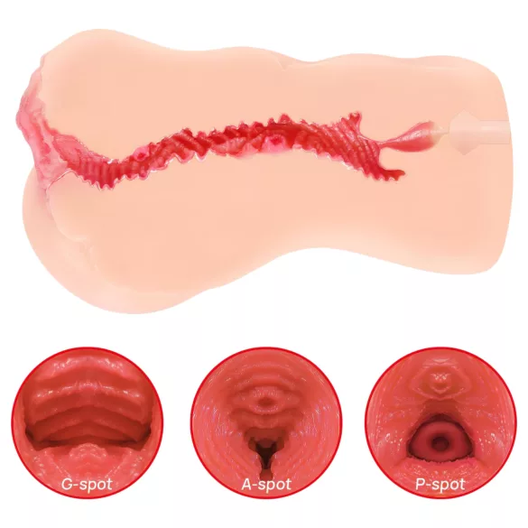 Kokos Onahole 001 XL - realistisk kunstig vagina-masturbator (hudfarget)