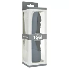 Klassisk Real Feel - livaktig, svart silikonvibrator