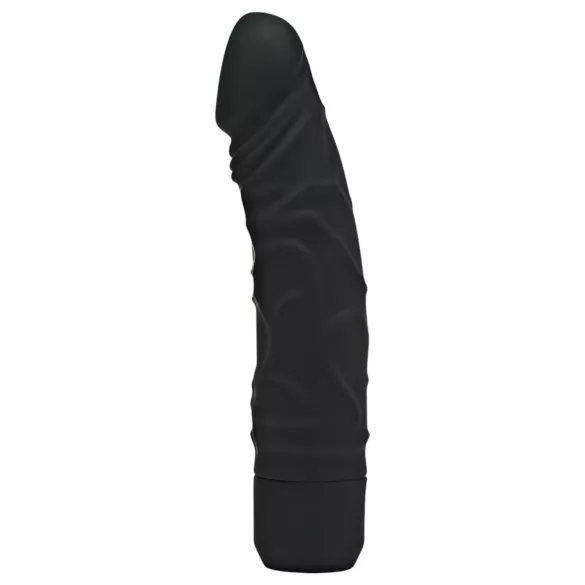 Klassisk Real Feel - livaktig, svart silikonvibrator