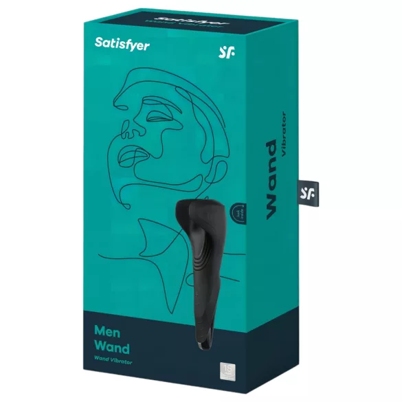 Satisfyer Menns Tryllestav - oppladbar, vanntett hodemassasje (svart)
