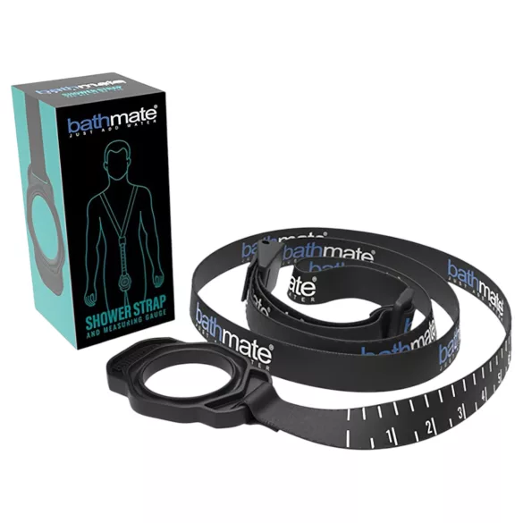 Bathmate Shower Strap - pumpeholder med målereim (svart)