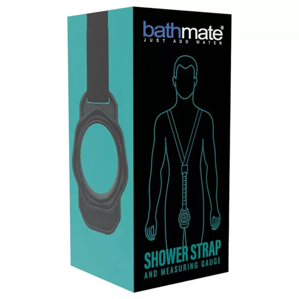 Bathmate Shower Strap - pumpeholder med målereim (svart)