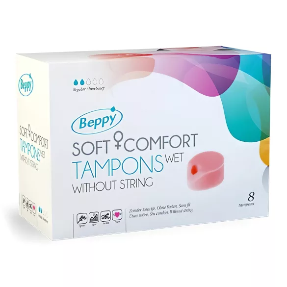 Beppy Soft trådlaus våt intimsvamp-tampong - 8 stk
