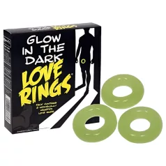 Love Rings - penisring-sett som lyser i mørket (3 stk)