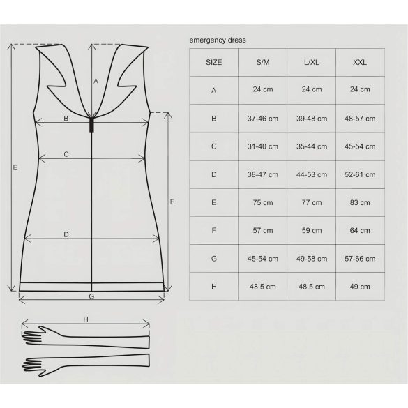 Obsessive Emergency - Sykepleier Kostymesett - Hvit (S/M)