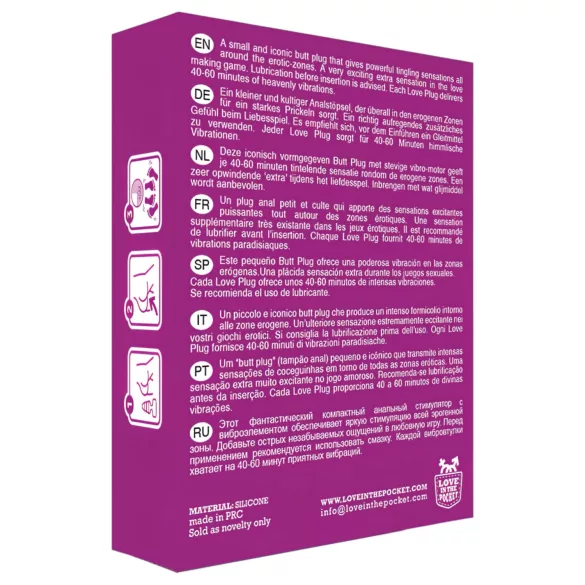 Kjærlighetsplugg - Mini analvibrator (svart)