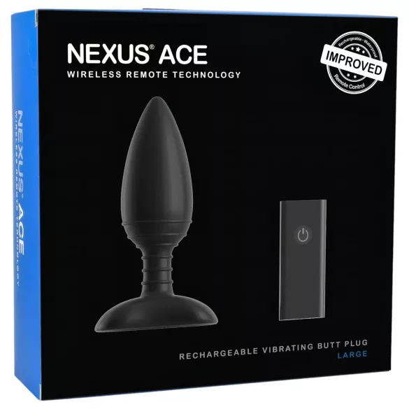 Nexus Ace - fjernstyrt, oppladbar analvibrator (stor)