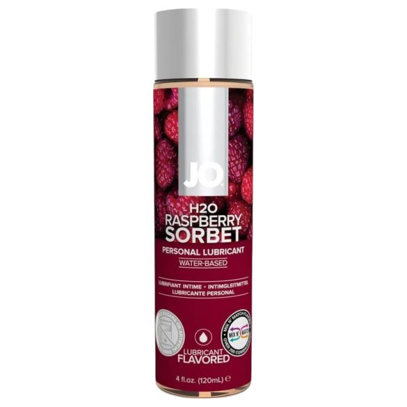 JO H2O bringebær sorbet - vannbasert glid (120 ml)