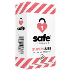 SAFE Super Lube - ekstra glid kondomer (10 stk)