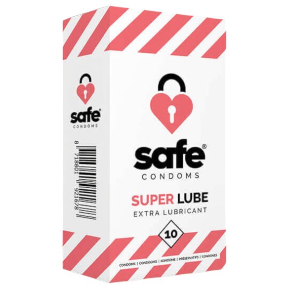 SAFE Super Lube - ekstra glid kondomer (10 stk)