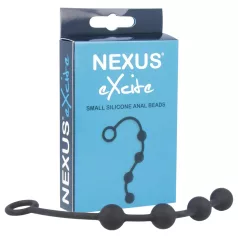 Nexus Excite - 4 perlers analdildo - svart (liten)