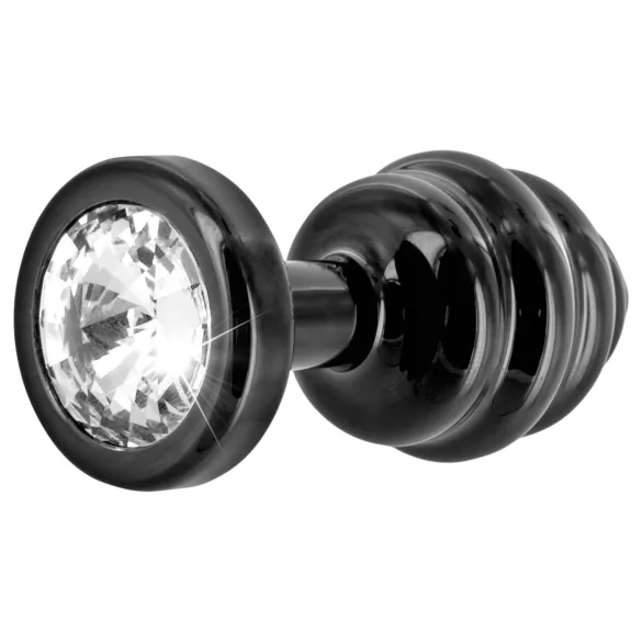 DIOGOL Anni - rillet analplugg - svart - (3cm)