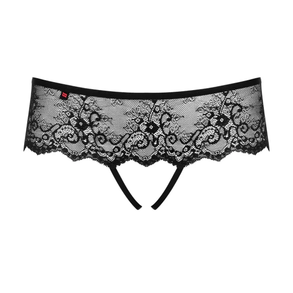 Obsessive Merossa - Glitrende Åpen Stringtruse for Kvinner - Svart