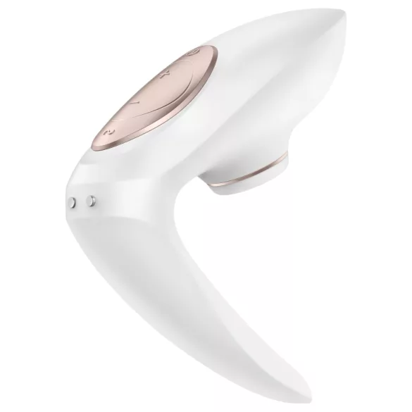 Satisfyer Pro 4 Couples - oppladbar luftbølgeparvibrator (hvit)