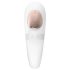 Satisfyer Pro 4 Couples - oppladbar luftbølgeparvibrator (hvit)
