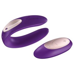   Satisfyer Double Plus Fjernkontroll - trådløs oppladbar parvibrator (lilla)
