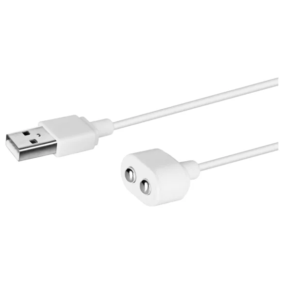 Satisfyer - magnetisk USB-ladekabel - 2 stk (hvit)