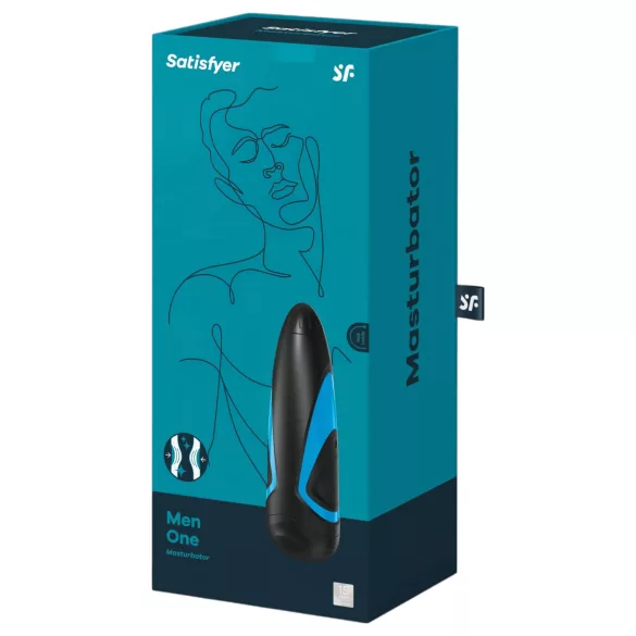 Satisfyer Men One - sugemasturbator (blå-svart)