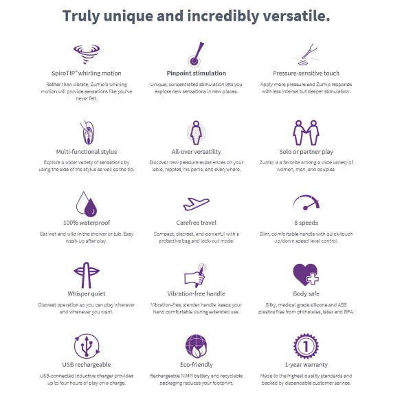 Zumio Soft - Oppladbar klitorisstimulator (lilla)