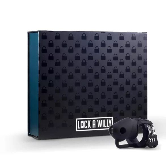 LOCK A WILLY - silikon penisbur med lås (svart)