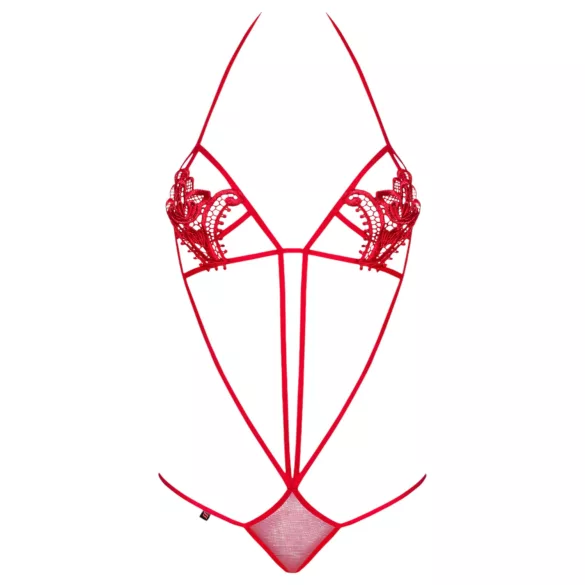 Obsessive Luiza - tulipan og stropp body - rød (S/M)