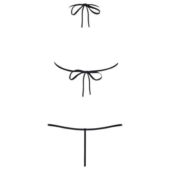 Obsessive Luiza - Tulipan-inspirert, stroppeløs body - svart (S/M)