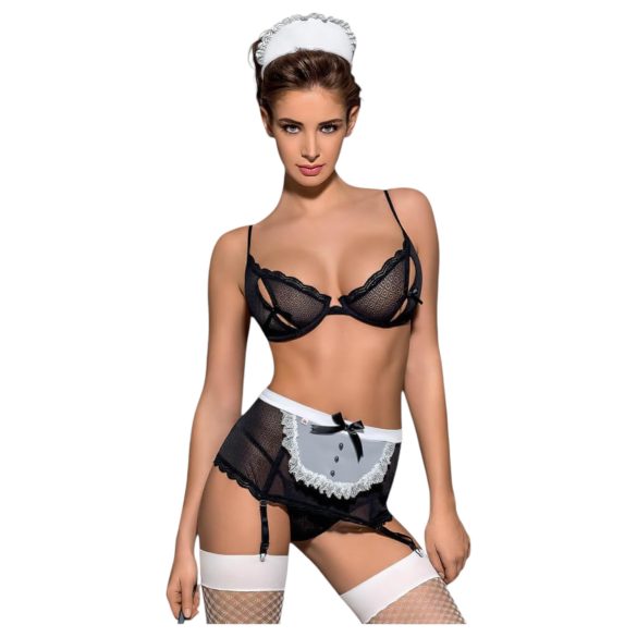 Obsessive Maidme - stuepike kostymesett (6 deler) - L/XL