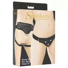   Sportsheets Plus Size - justerbar truse for påspenningsprodukter (svart)