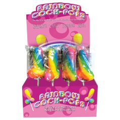 Regnbue Slikkelapp - Fruktig Penis Lollipop (85g)