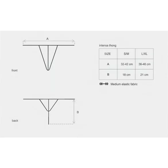 Obsessive Intensa - stroppet blonde tanga (svart)