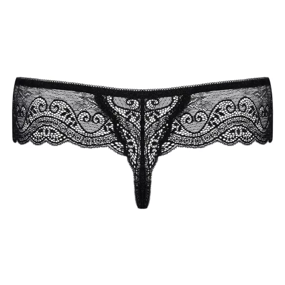 Obsessive Miamor - Kvinners Blonde Tanga med Sten (Svart) - L/XL