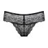Obsessive Miamor - Kvinners Blonde Tanga med Sten (Svart) - L/XL