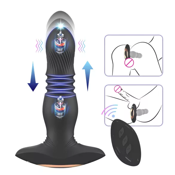 Aixiasia Roy - oppladbar, trådløs analvibrator (svart)