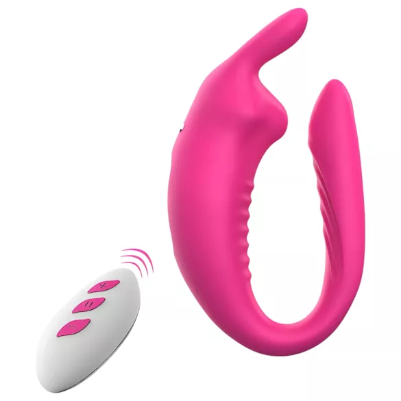 Aixiasia Hera - trådløs parvibrator med oppladning (rosa)