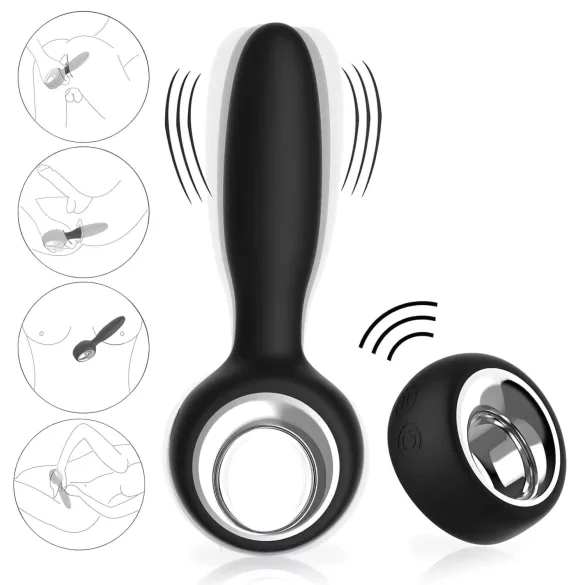 Aixiasia Dylon-Remote - trådløs, oppladbar analvibrator (svart)