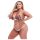 Baci Plus Size - blomstrete, blondete bh og truse
