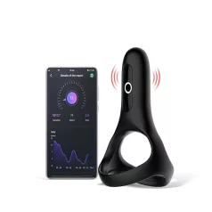   Magic Motion Rise - smart, oppladbar vibrasjonsring for penis (svart)