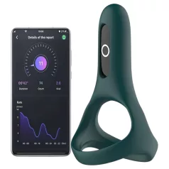   Magic Motion Rise - App-styrt vibrasjonsring for penis, for menn (grønn)