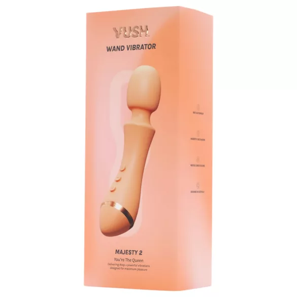 Vush Majesty 2 - oppladbar, vanntett massasjevibrator (oransje)